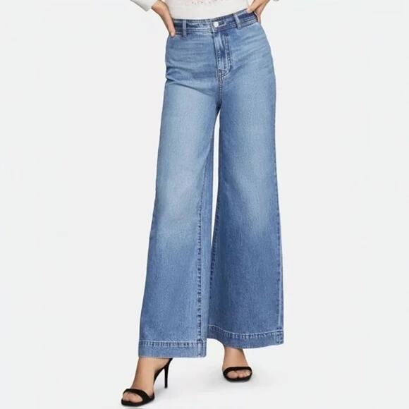 BCBGeneration High Rise Wide Leg Trouser Jeans Blue 7 / 28 - Picture 1 of 10